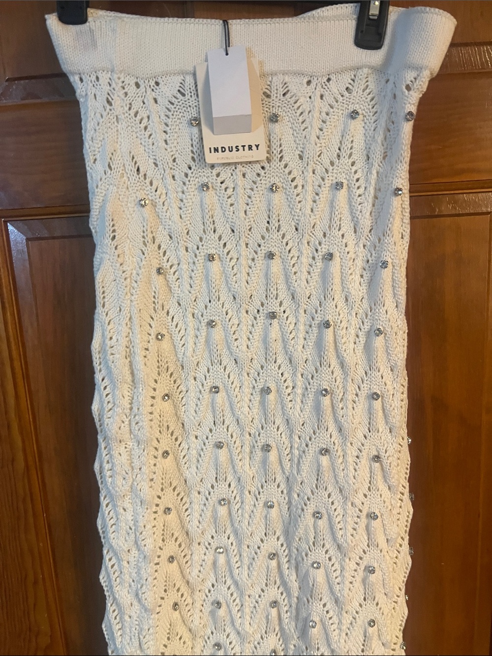 New Industry Crochet with Rhinestone Womens Skirt S/P NWT
